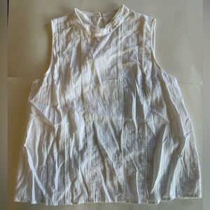 ModCloth White Lace Collared Tank Top, size x-large